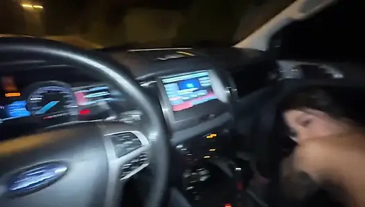 My friend takes me home, I get horny and we fuck in his car! - Annacherry7