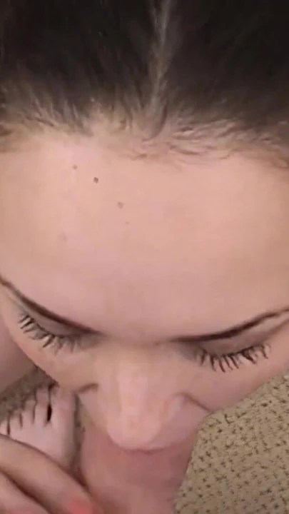 Powerful moment from "Shy teen give daddy a hot blowjob!"