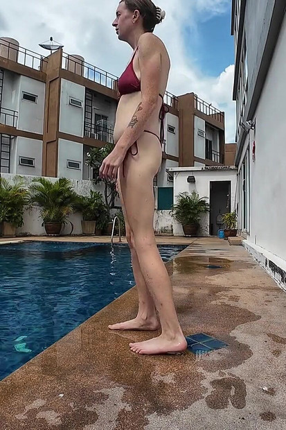 Sfw Playing About in Our Swimming Pool