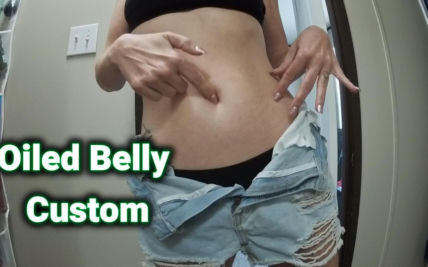 Oiled Belly Massage & Belly Button Play