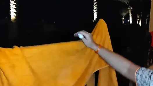 Risky Blowjob at Egypt Hotel Balkony and Shower After Cum in Mouth