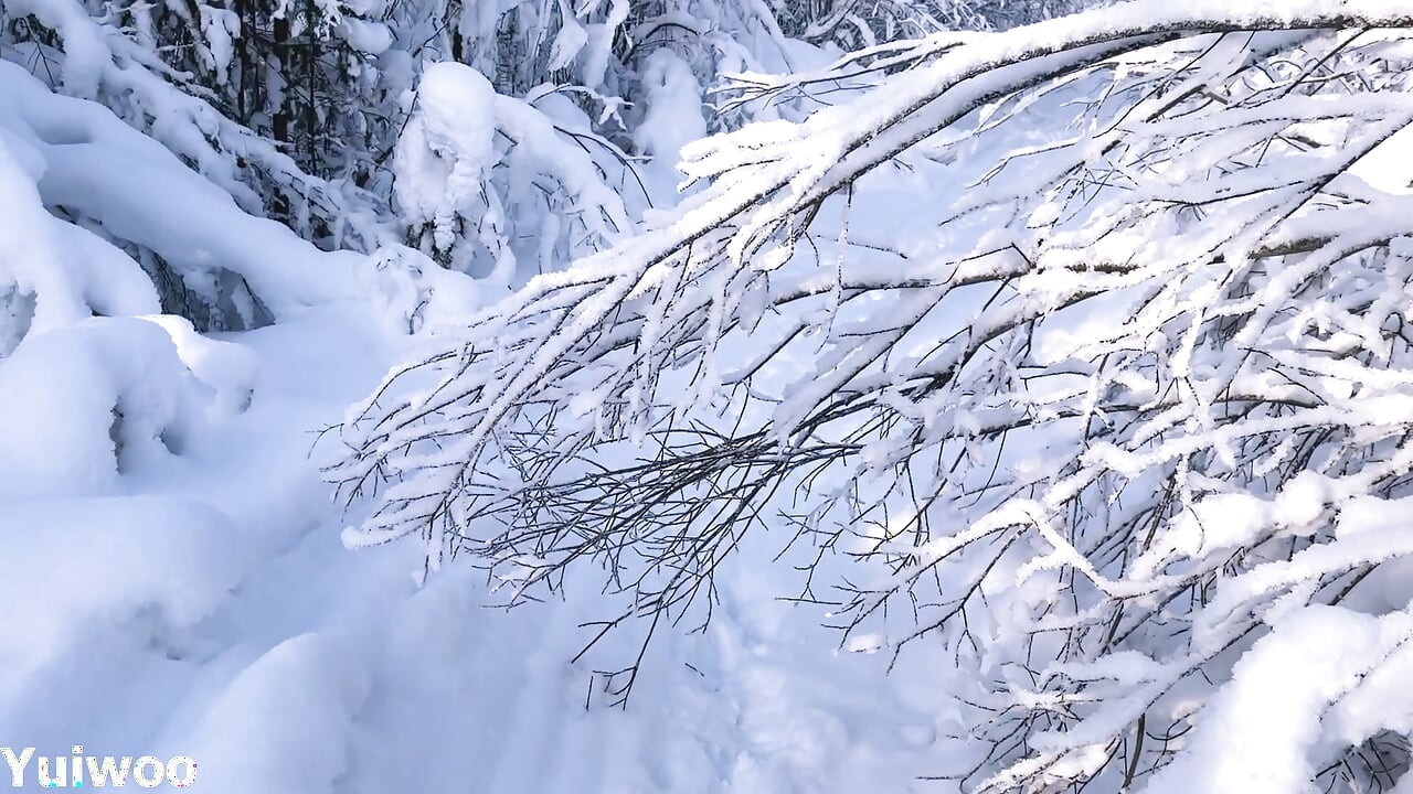 -30C Het is erg koud, maar het schattige Russische meisje wil ijs in haar mond