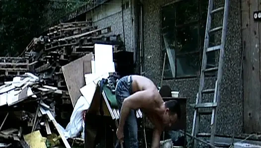 Blonde German Hot Mom with Naturals Gets Pounded Outdoors by