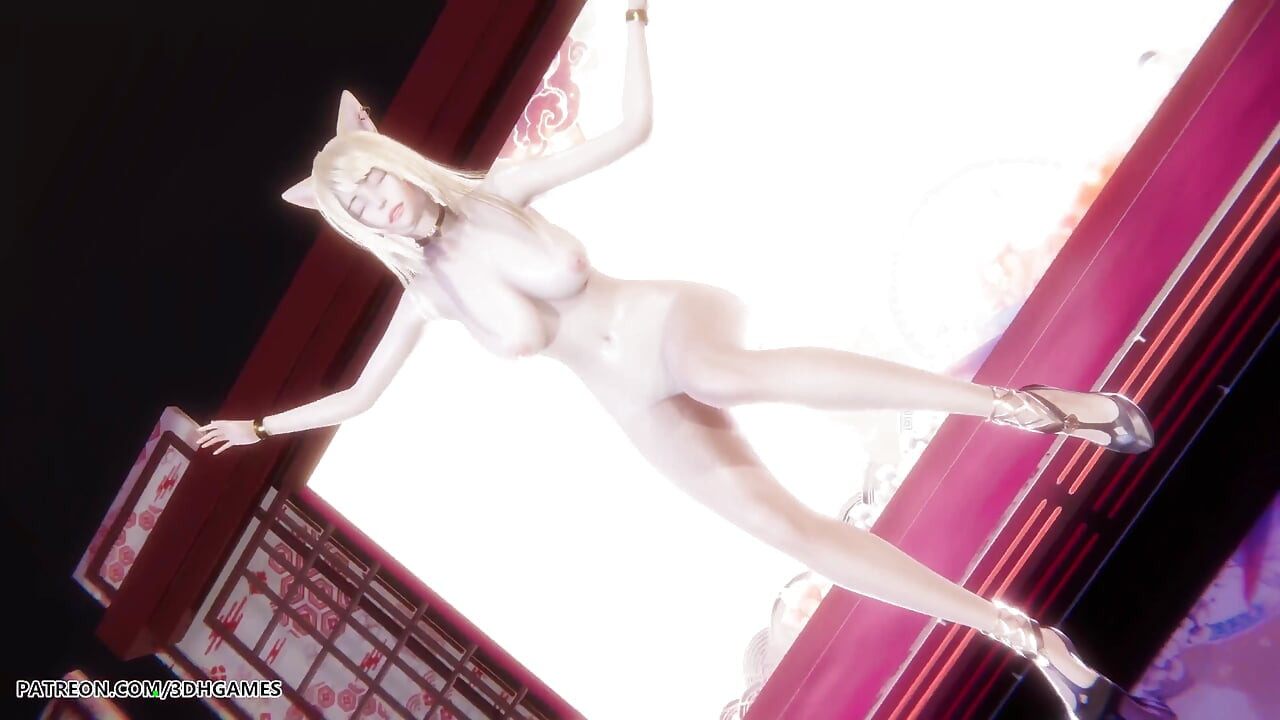 Mmd Gokuraku Jodo Ahri Sexy Naked Dance League of Legends Hentai Uncensored 4K 60fps