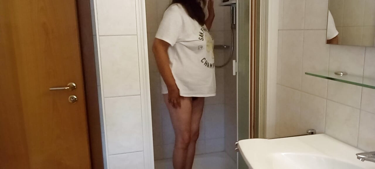 53 Year Old BBW Slut Takes a Dirty Shower - Wanna Watch?