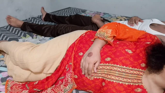 The stepmother asked her stepson, "What are you doing?"