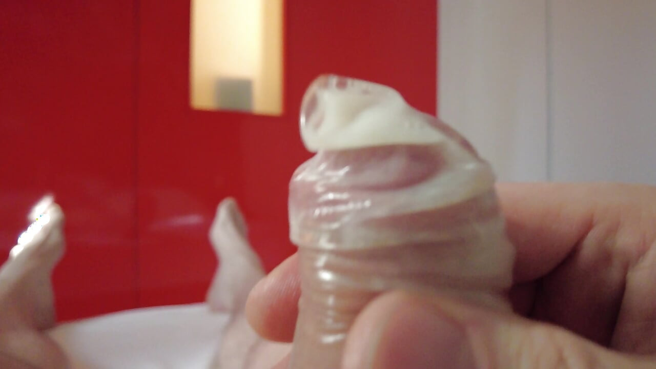 Hotel Masturbation with Condom
