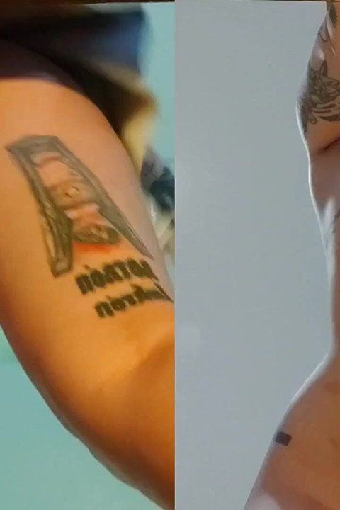 Tela dividida- rebeca addams peitos saltando