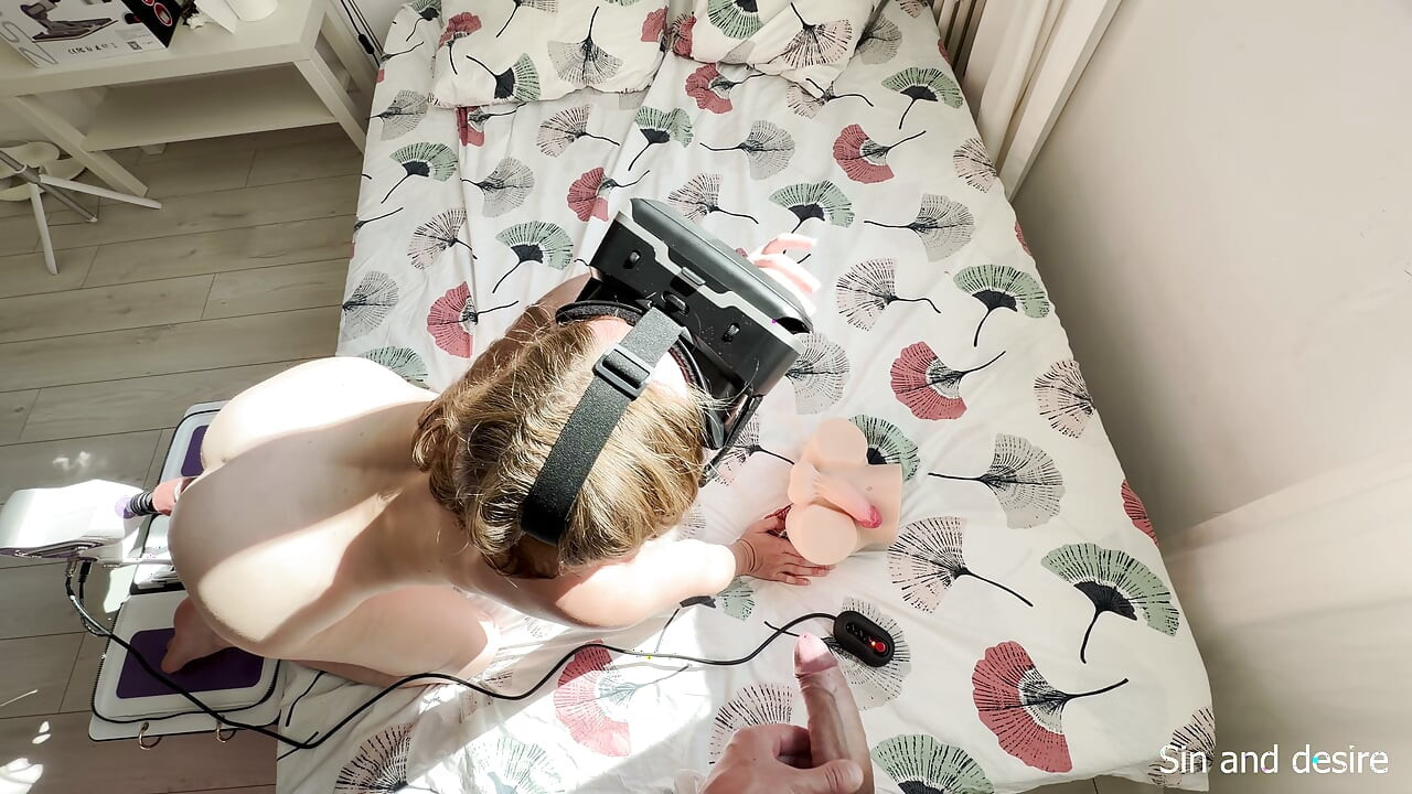 "OMG, Why Did You Do That To Your Stepmom. This Is So Wrong!!!" Stepson tricked his stepmom playing with Rimba sex machine in VR