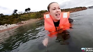 Strapped Tight & Floating Free - Sexy Wetsuit Life Jacket Test