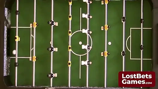 A Strip Foosball Game Promises a Spanking Treat at the End