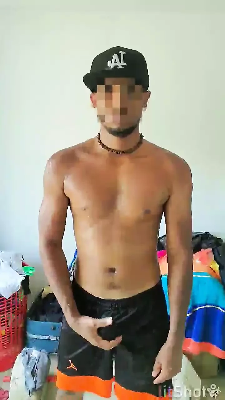Young latino male plays with his very big COCK