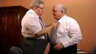 A Chubby Daddy and a Fat Grandpa fuck and suck till cum