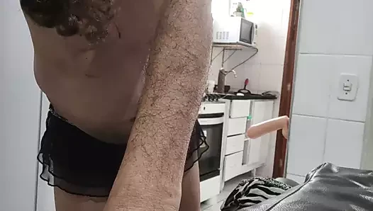 crossdresser dildo anal cum