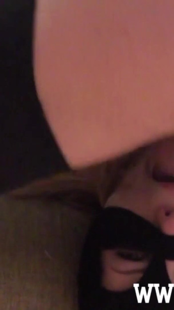 Must-share moment from "Masked and bound whore gets a quick rough facefuck and cum"