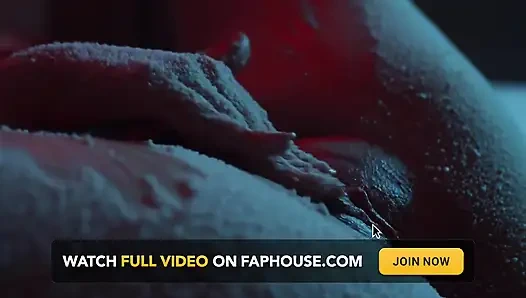 Schneefall auf meine titten und muschi - Softcore weihnachts necken Nahaufnahme