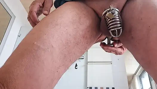 Cage, precum and  plugged