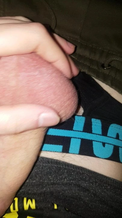 I play with my dick in bed alone