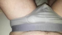 Cummimg into my grey underwear