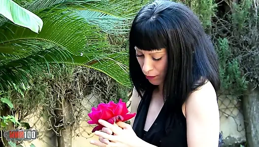 Young Latina widow fucked on husband's grave