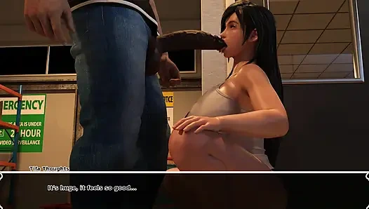 Big Tits Tifa Cheating with Barret's BBC While Cloud Is Working