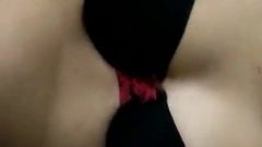 Escote de sujetador sari negro