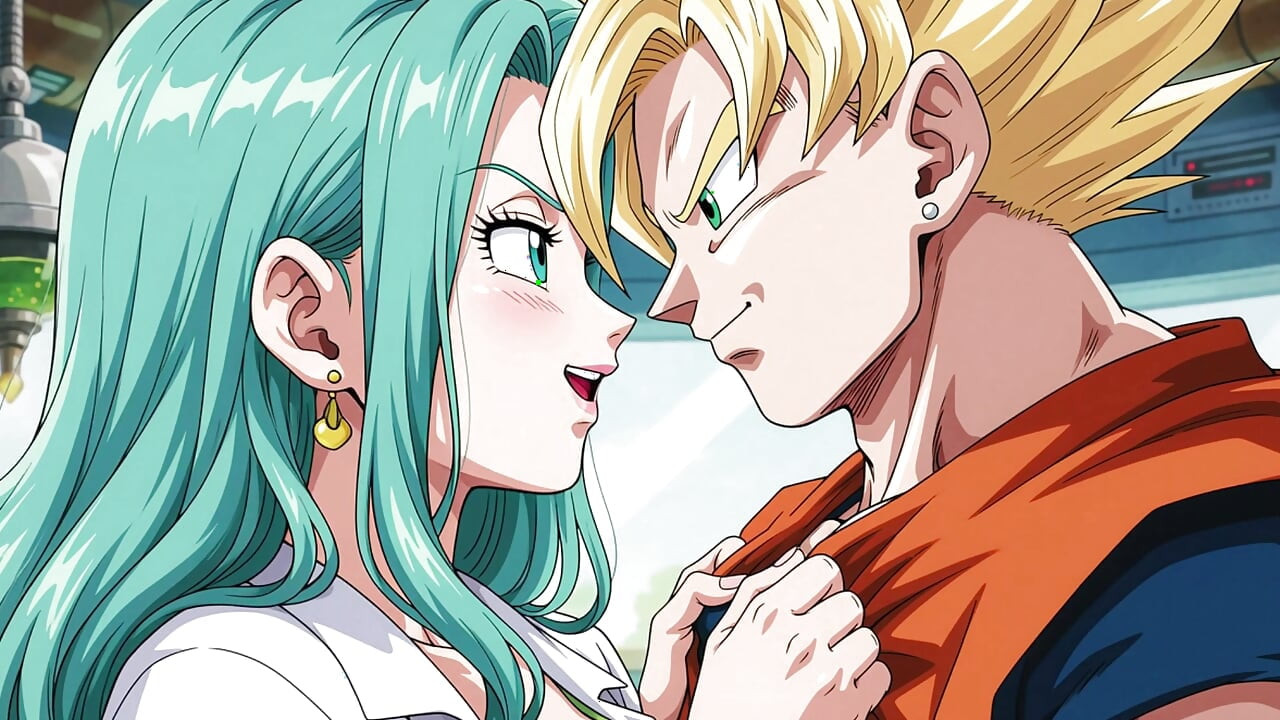 Goku takes advantage of the fact that Vegeta is not there to visit Bulma. Porn in Spanish- AI