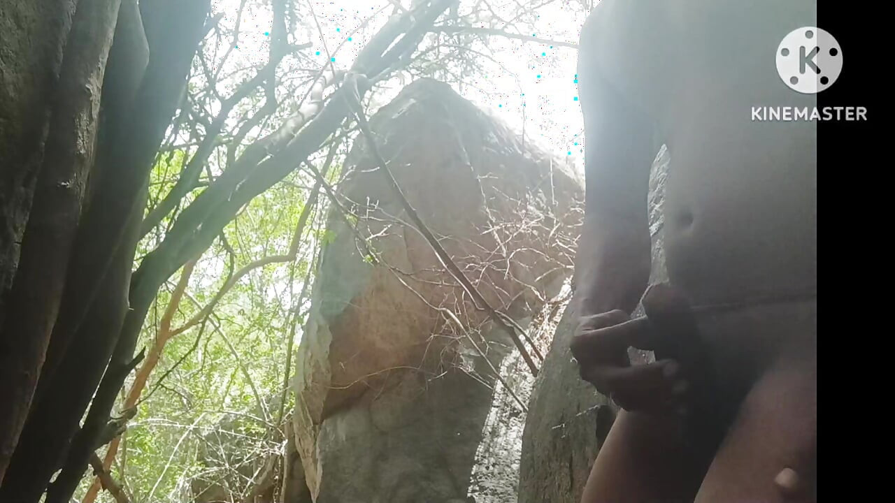 Village stone forest masterbathing boy in woman
