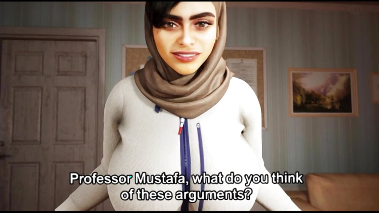 Seksi muslimanka s hidžabom s velikim sisama žestoko jebana u guzu