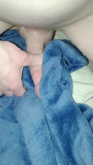 Me masturbating with silky blanket