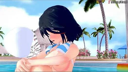 Ryuko matoi lagi asik di kolam renang - killlakill