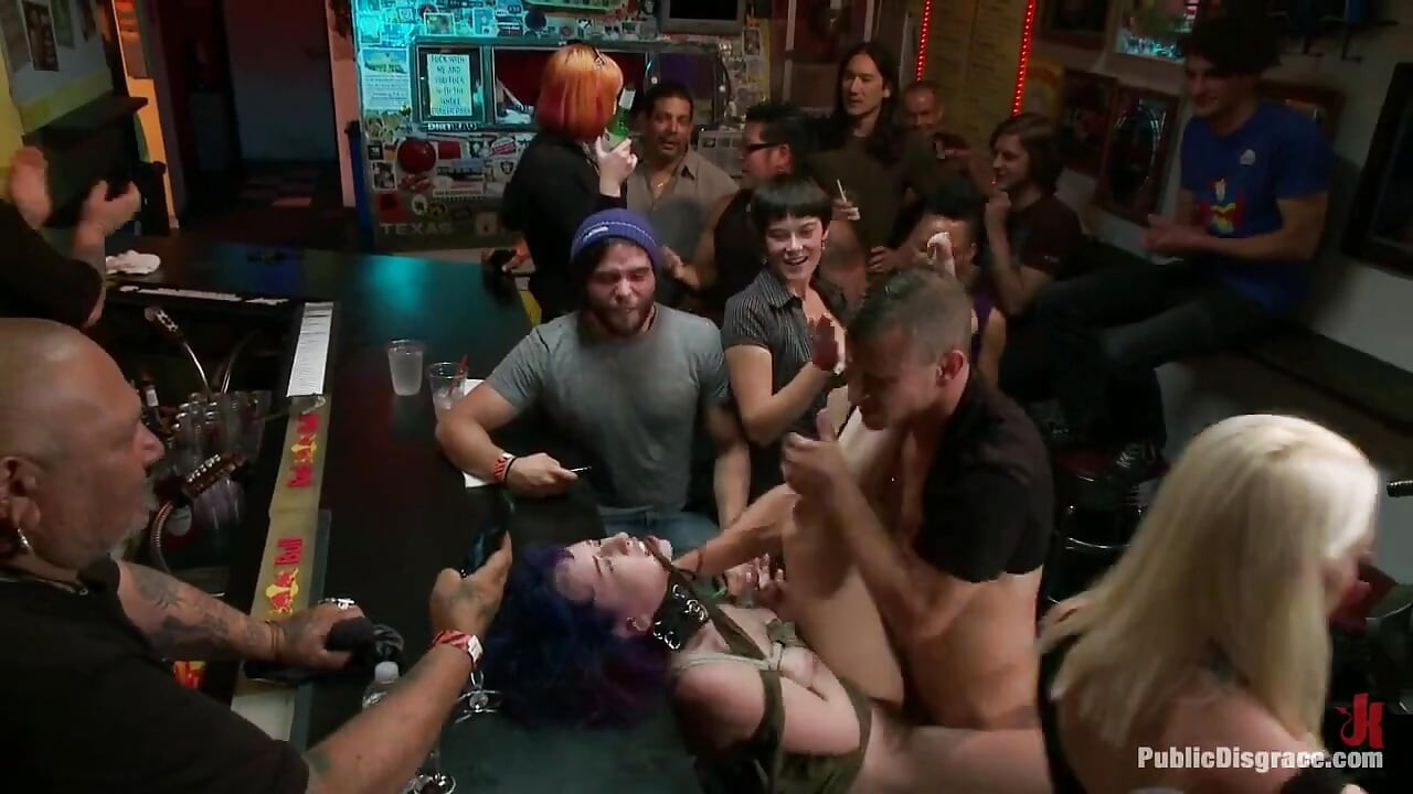 Tightly Bound and Gaged, Ass Fucked in Public