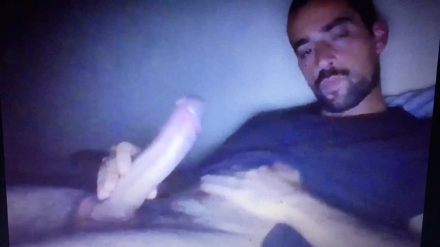 Hot huge horse hung Latino guy edging his big cock