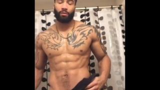 Str8 black power bulge under the towel ll