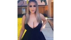 Lupe tits in black dress