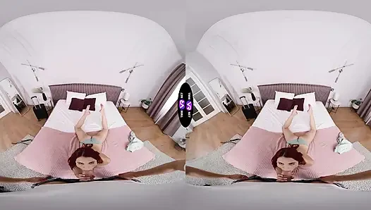 Horny Brunette Demands Fresh Cum From Shocked Dude - TmwVRnet