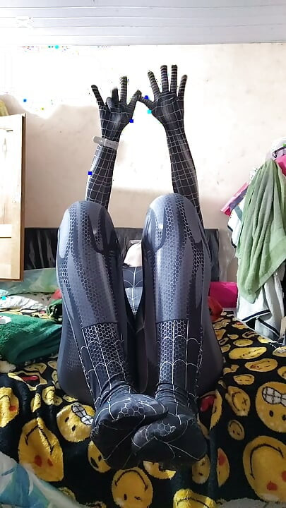 Spiderman Venom transgender whore on Halloween