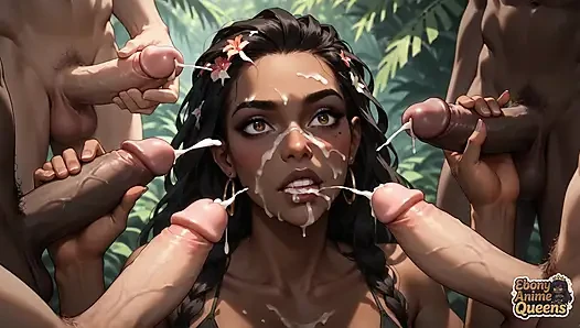 Dewi ebony panas menelan labu halloween dalam keinginan panas - xxx!