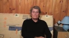 Nice old granny sucking cock and getting a hard fucking