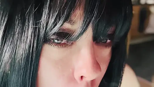 Ich wünschte, das war papis schwanz, dem ich einen rauchigen blowjob gegeben habe! Blowjob, dildolutschen, schwanzlutschen, rauchende raucherin
