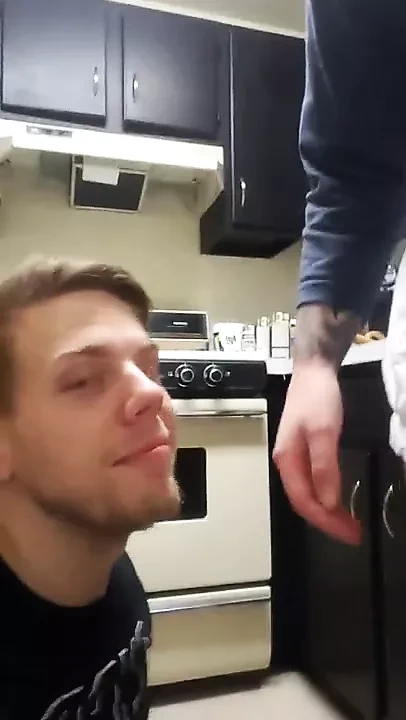 He sniffing her ass