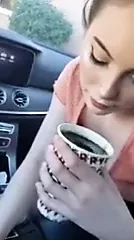 Uncut bbc cums in her coffee