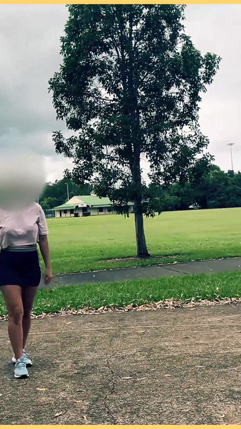 Jaw-dropping moment from "Wifey is dared to play basketball braless and no panties in a short skirt"