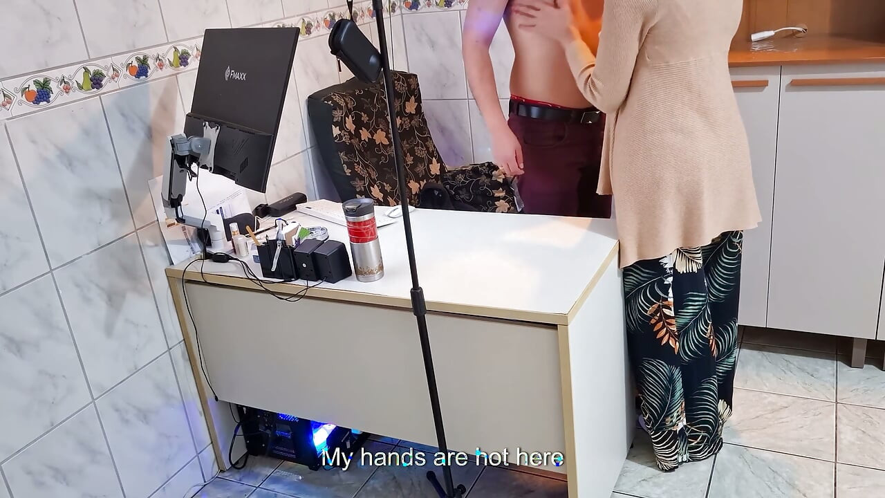 The Female Boss Asked the Employee to Get Naked and Sucked His Ass - Rimming.