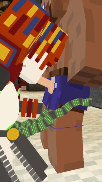 Minecraft Jenny Mod Fapcraft: Fazclaire's Night FNAF Scrapped Babe giving me a blow job | Clip 1