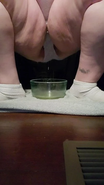 Purple underwear getting wet