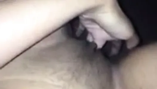 near hairless pussy get fingered