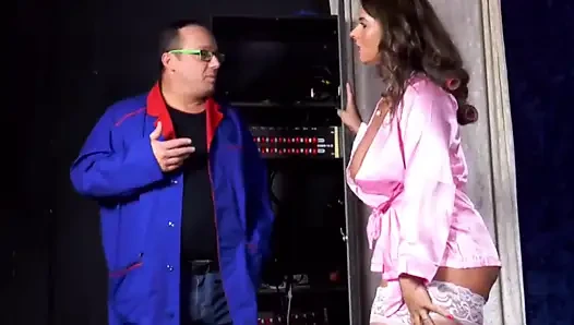 Very sexy huge boobs in the big dick...cum on tits
