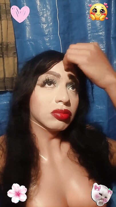 Transvestite on Camera Then Shows Their Butt.
