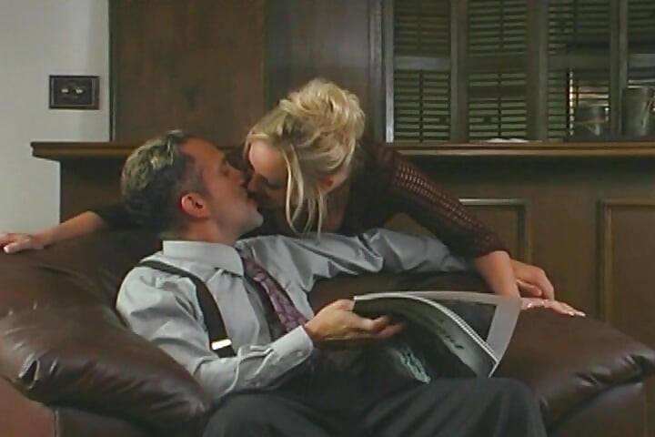Horny Blonde MILF Gets Fucked Hard on the Couch